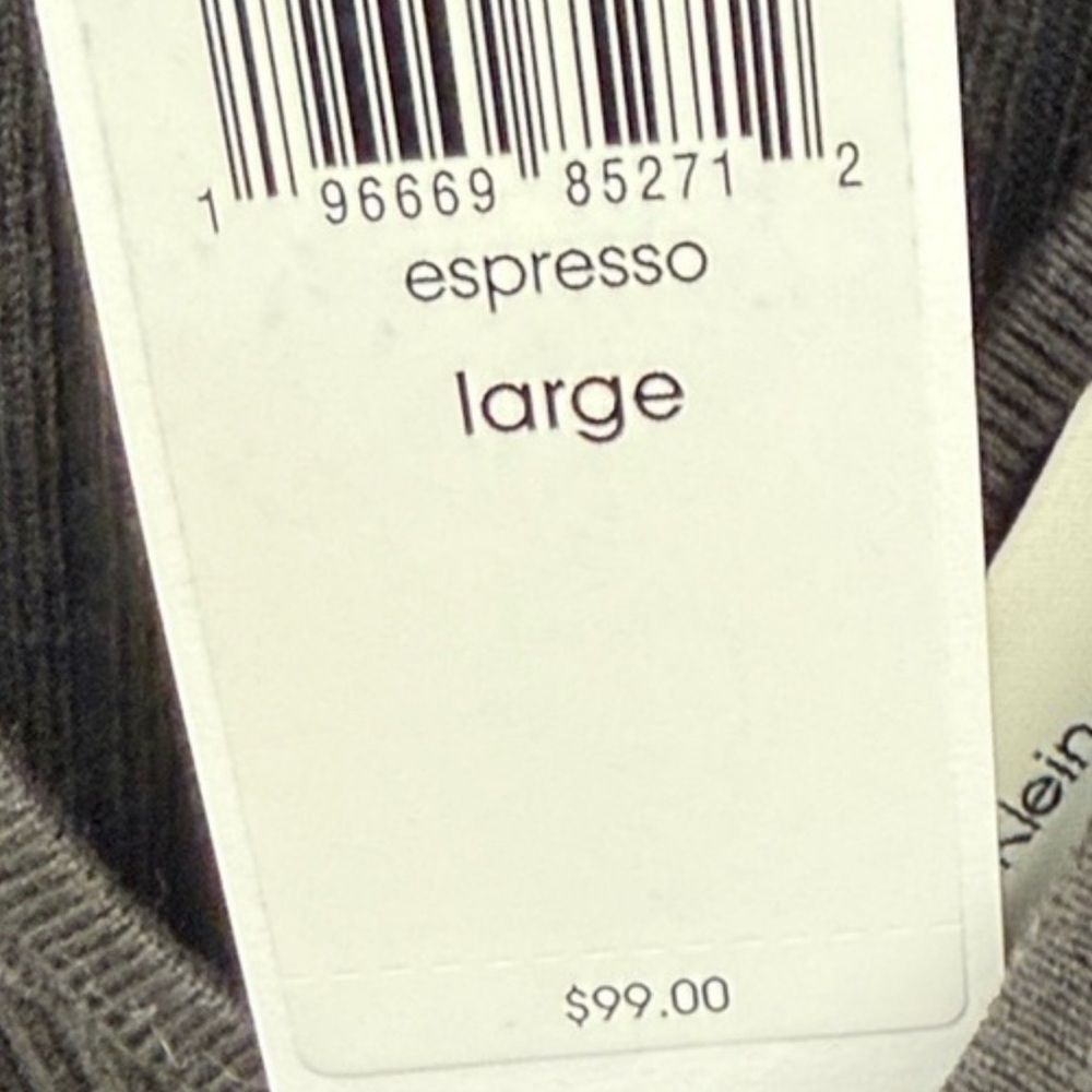 Calvin Klein Espresso 2pc Sweater Set -Size Large